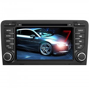 AWESAFE Autoradio GPS Navigateur pour Audi A3 8P/S3/RS3/Sportback 7'' unité de tête stéréo Voiture 2 Din avec Lecteur de CD FM RDS