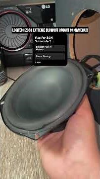 LOGITECH Z333 EXTREME BLOWOUT CAUGHT ON CAMERA!!! *CRAZY FLEX* #extreme #blowout #speaker #fyp #fypシ