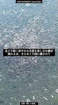 🌿【1分音旅｜お散歩セルフケア】 足どり軽く涼やかな光景を楽しむお讃歩――流れる水、きらめく川面に癒されて（新しい世界・ピアノBGM