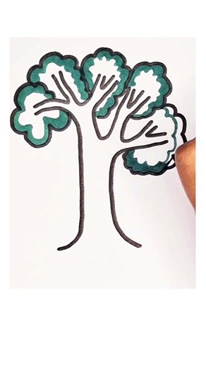 Small Tree Art #art #draw #tree #colors