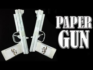 How to Make a Paper Gun That Shoots - ( Rubber Band Paper Gun with Trigger )