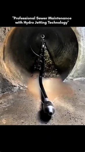 Deep Science | Sharp Minds Only on Instagram: "Hydro jetting forces water at pressures reaching 4000 psi through a sewer line. The water stream cuts through tree roots, grease, and mineral buildup. Unlike a drain snake that only opens a small path, hydro jetting cleans the full diameter of the pipe. You get a more thorough cleaning that restores proper flow. This method lowers the risk of recurring clogs and extends the life of your sewer system. It is widely used by professionals for reliable l