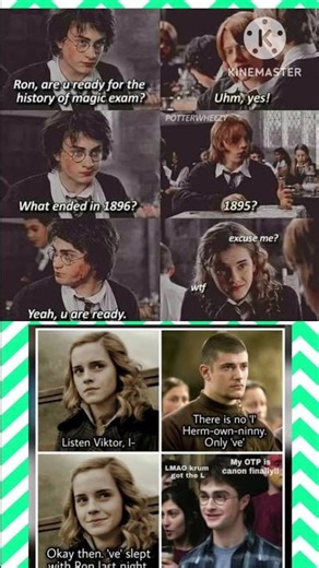 “Ron’s History Fail & Viktor’s Grammar Lesson – A Hogwarts Meme Duo”