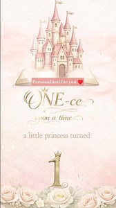 One-ce Upon a Time Video Invitation ✨ Fairy Castle 1st Birthday #Shorts