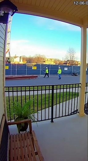 Shocking Crane Fail: Steel Beam Drops & Smashes Fence on Construction Site