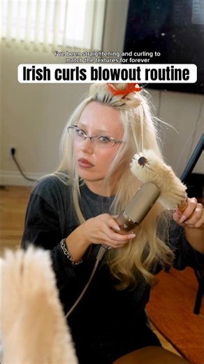 Blowout routine for Irish curls #hair #hairtutorial #hairstyle #blowout #beauty #makeup