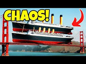 Stacked TITANICS vs GOLDEN GATE BRIDGE! | Teardown