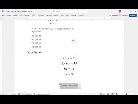 SAT Math Practice Test 4 Module 2 College Board 2025-2026