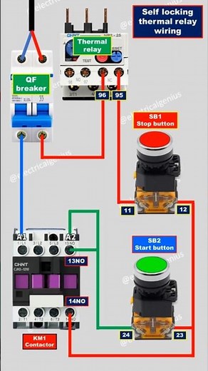 Thermal Relay Wiring | Thermal Overload Relay Self-Lock Wiring