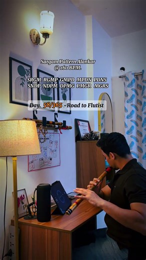 Day 58 sargam 4 notes practice at 160 Bpm #flute #music #latest #new #classicalmusic #dailypractice