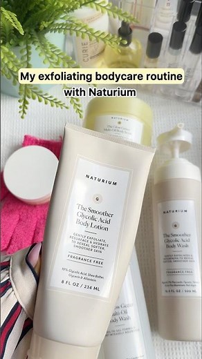 My current exfoliating bodycare routine with Naturium #naturium #showerroutine #bodycare