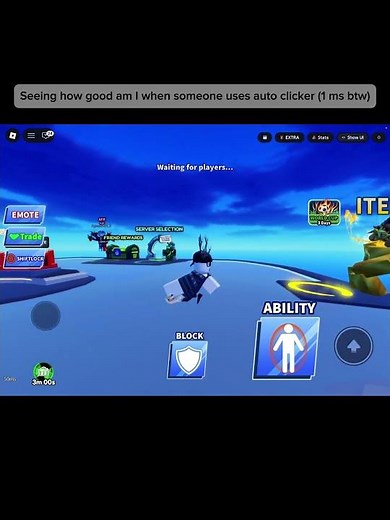 Trying too see how good am I if someone auto clicks in blade ball (1 ms auto clicker)#bladeball