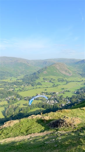 Go Girl - and we have lift off 🪂 . Flying over Grasmere the Jewel in England’s Crown 👑🪂 . Yours from the fells. Steve (and camera) 🙏📸⛰️🇬🇧 . Thanks to @kentdalejaguarlandrover @cumbriasoaringclub . #weekend #family #paragliding #sun #lake #fyp #saturday #walk #run #summer #lakes #lakedistrict #throwback #instadaily #daily #naturelovers #newpost #naturephotos #outdoors #thegreatoutdoors #inspire | Lakeland Walks & Talks