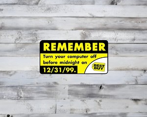Remember Y2K Turn off Your Computer Vinyl Sticker - Funny Retro Tech Meme - Etsy