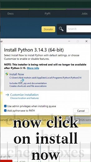 Python Installation Step-by-Step (Beginner Tutorial) #programming #pythoninstallation #python