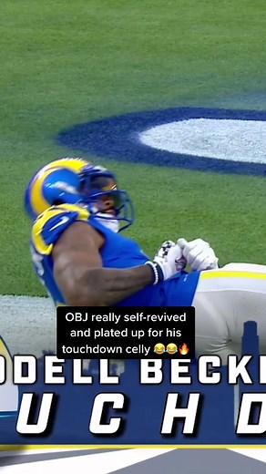 OBJ Touchdown Celebration with Rams Players