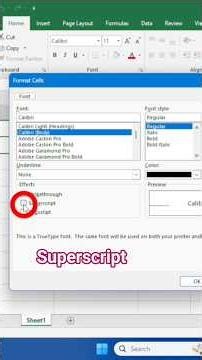how to use Superscript in Ms excel! Excel me superscript or subscript ka use kaise kare