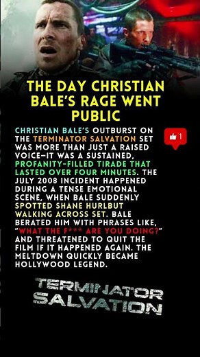 Christian Bale – Explosive Meltdown on Terminator Salvation Set