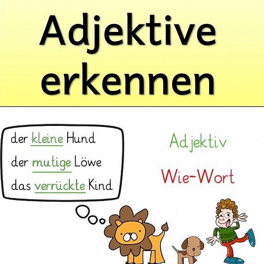Adjektive erkennen - Deutsch Wortarten #deutschlernen