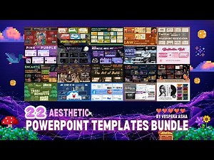 22 Aesthetic PowerPoint Templates Bundle by Vespera Asha