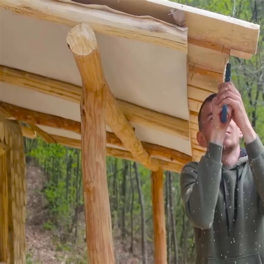 Building a Mountain House Alone Start to Finish | House Mountain Nature