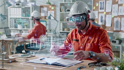 vr architect designing holographic buildings with advanced technology | architecture, engineering, technology, design, innovation theme