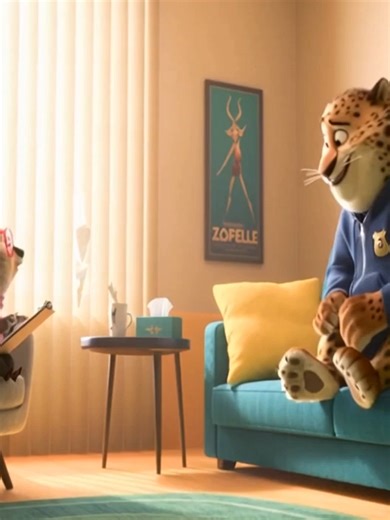 Dr Fuzzby asks Clawhauser about his obsession with Gazelle. #Zootopia #Clawhauser #drfuzzby