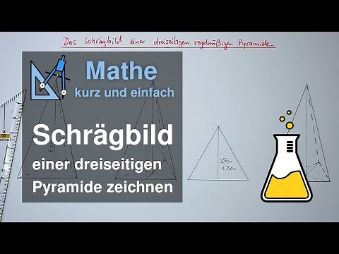 Schrägbild einer dreiseitigen Pyramide zeichnen