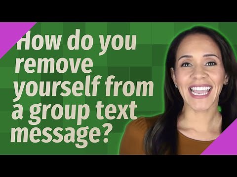 How do you remove yourself from a group text message?