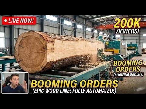 MASSIVE SCALE! 4 High-Speed Automatic Wood Board Manufacturing LIVE