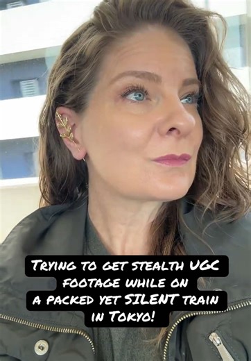 Anyone ever have to try to film in an awkward cultural situation? 😬 Thought it would be cool to get some “on the train” shots for filming today but picked the wrong time to try to film 🤣🤣🤣 and yes, I got looks and snickers but hey, I ended up getting some great B-roll! 💓 # #Ugc #ugccreator #ugccommunity #japan #travelugc