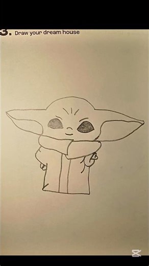 Easy Grogu drawing #babyyoda #mandalorian #starwars #Disney