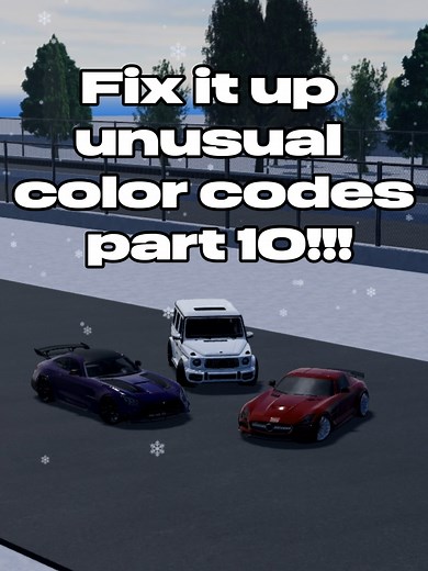 🎨Fix it up unusual color codes part 10!!!🎨(Mercedes edition)#fixitup #roblox #colors #codes #fixitupcolors #viral