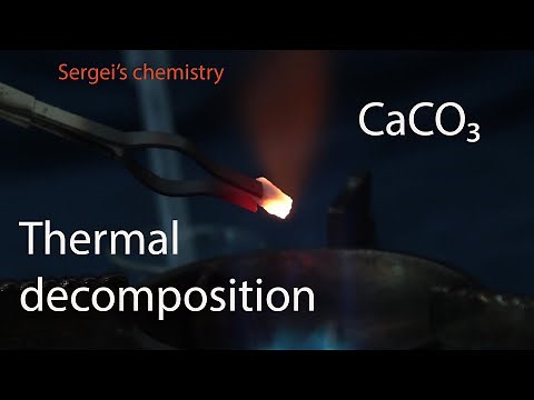 Calcium carbonate thermal decomposition; calcium oxide reaction with water and phenolphthalein