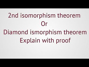 lec#69|group theory| 2nd isomorphism theorem with proof| Diamond isomorphism theorem