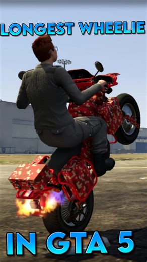 *WORLD RECORD* World's Longest Wheelie in GTA 5! #gta5 #gta5online #fyp #worldrecord #sonnyuploads