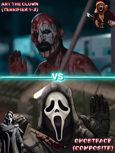 Reposting my favorite horror battle edit I’ve made #arttheclown #scream #ghostface #wisedit #1v1