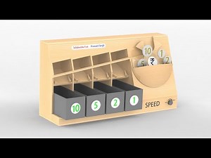 Coin sorting machine animation in solidworks