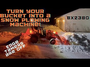 DIY Snow Pusher For Compact Tractor I Plowing with the Kubota BX 2380 once again
