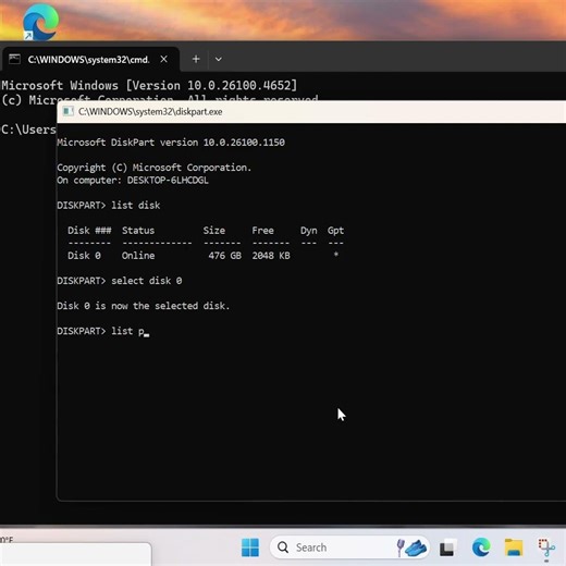 How to Check Hard Disk Capacity and Partition details on pc || Cmd se Computer hard disk details
