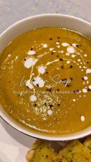 Roasted Sweet Potato and Pumpkin Soup Recipe