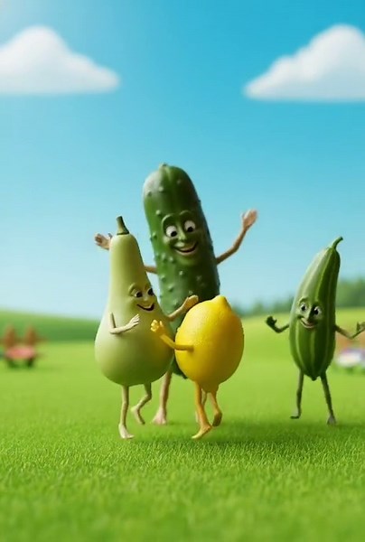 Cute vegetables dancing 🥒🥕🌼 #newtrend #kidstiktok #vegitables #100k