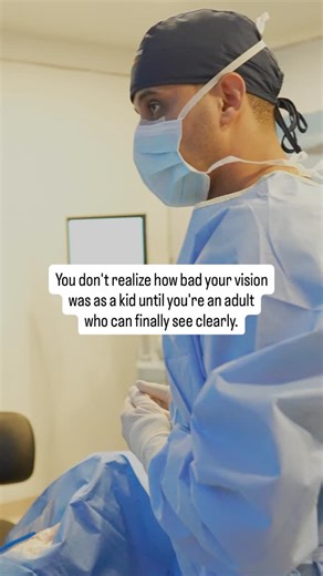 Taj Nasser, MD | Modern Vision Correction Specialist on Instagram: "You don't realize how bad your vision was as a kid 👁️ Until you're an adult who can finally see clearly. Things you didn't know you were missing: 🌳 Individual leaves on trees ⭐ Stars at night, not just blurry lights 👥 Faces from across the room 🚗 Street signs without squinting 📺 The TV from the couch 🎓 The board in class without straining You thought everyone saw the world blurry. You thought it was normal 😔 Then you get 