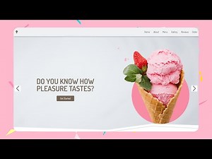 How To Build Responsive Restaurant Website Using HTML CSS And JavaScript | Ice Cream website