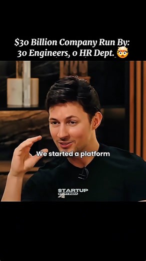 aiautomatehub on Instagram: "The Secret to Telegram's $30 Billion Success? 🤫 CEO Pavel Durov discusses the 'super efficient' model behind his massive company, which operates with a compact team of just 30 engineers! ​When asked about the size of their HR department, Durov's reply was stunning: "Zero." 🤯 ​He explains their unique strategy: ​Decentralized HR: They host global coding contests on a dedicated platform, contest.com. ​Elite Talent Acquisition: This allows them to identify and recruit