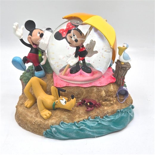 Disney Shopping Inc. "minnie's Yoo Hoo" Mickey & Friends Beach Snow Globe #95987 - Etsy