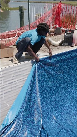 Pool Vinyl Liner Install #poolbuilders #njhomes #installation