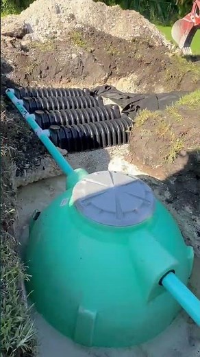 Small septic tank installation