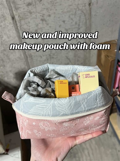 I learned what French seams are after I made this so the next will be even better #sewing #makeup #pouch #makeupbag #sewingtutorial