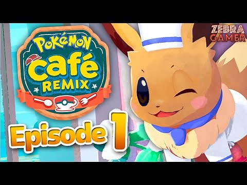 Pokemon Cafe ReMix Gameplay Walkthrough Part 1 - New Cafe! Eevee, Rowlett, and Piplup!